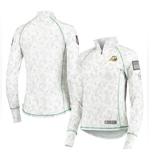 NWOT Oregon Ducks Arctic Camo 1/4-Zip Jacket Size Medium